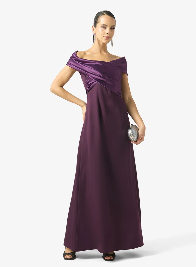 Namshi X  Draped Off Shoulder Ball Gown for Women | Best Price UAE
