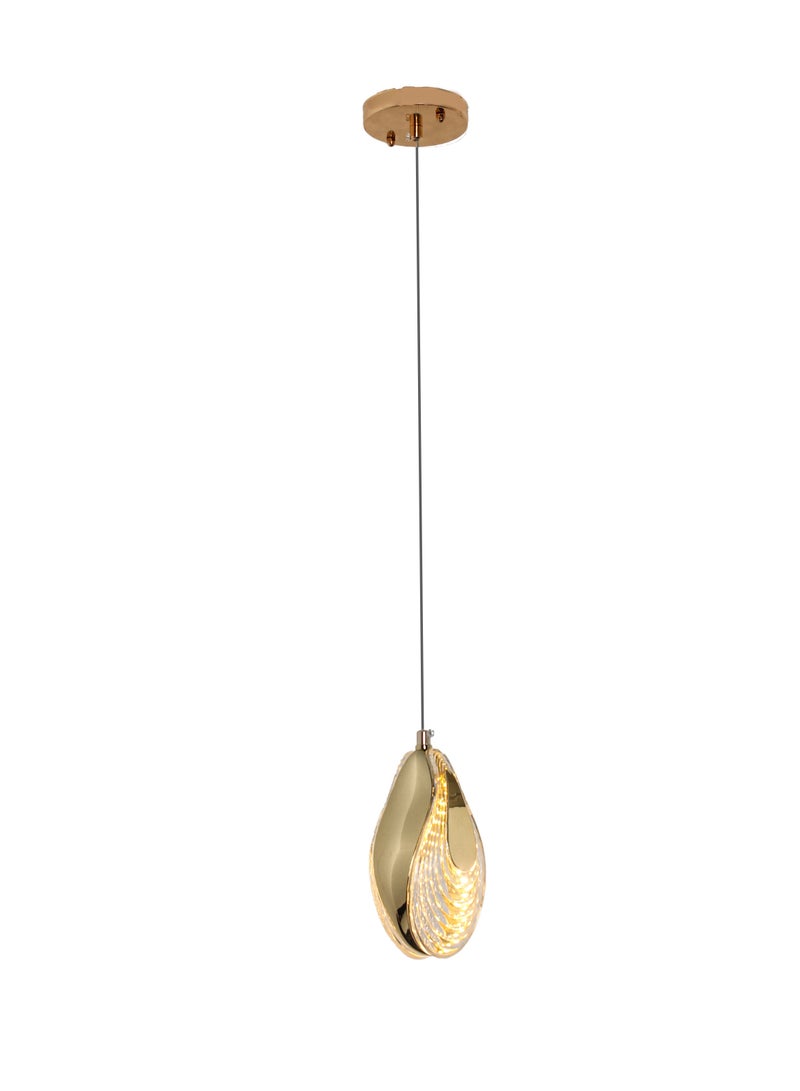 Best Power Luxurious Gold Single Pendant Light 7131-1 with Built-in Triple Lighting | Elegant Ceiling Fixture for Modern Interiors - Image 4