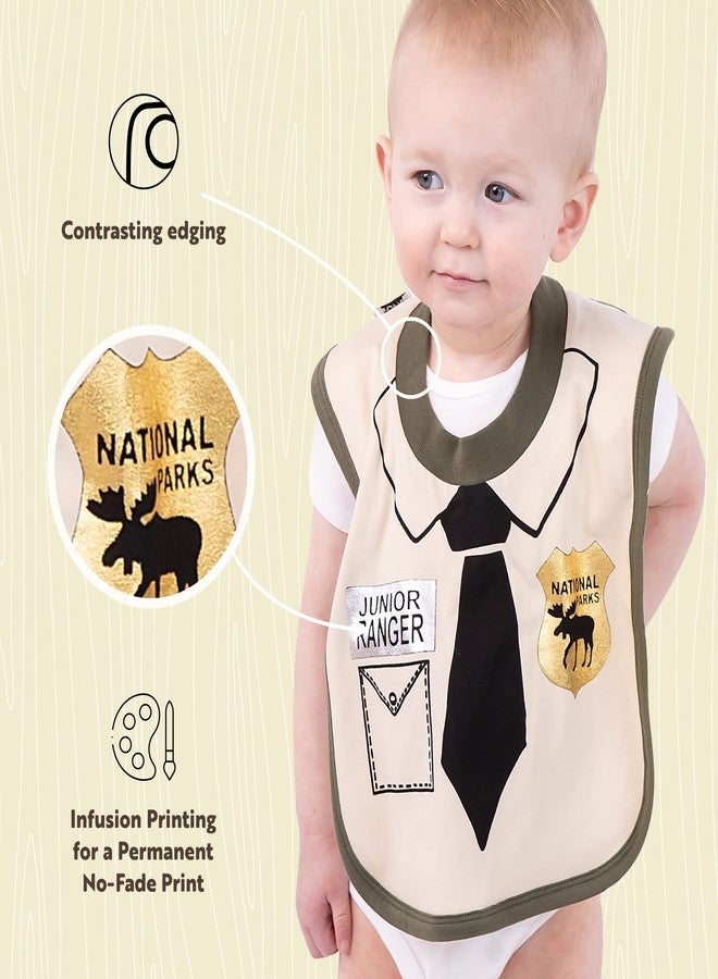 Lazy One LazyOne Animal-Print Baby Bibs, Cute Baby Shower Gifts, One Size, Forest Ranger, Moose (Junior Ranger, ONE SIZE) - Image 5