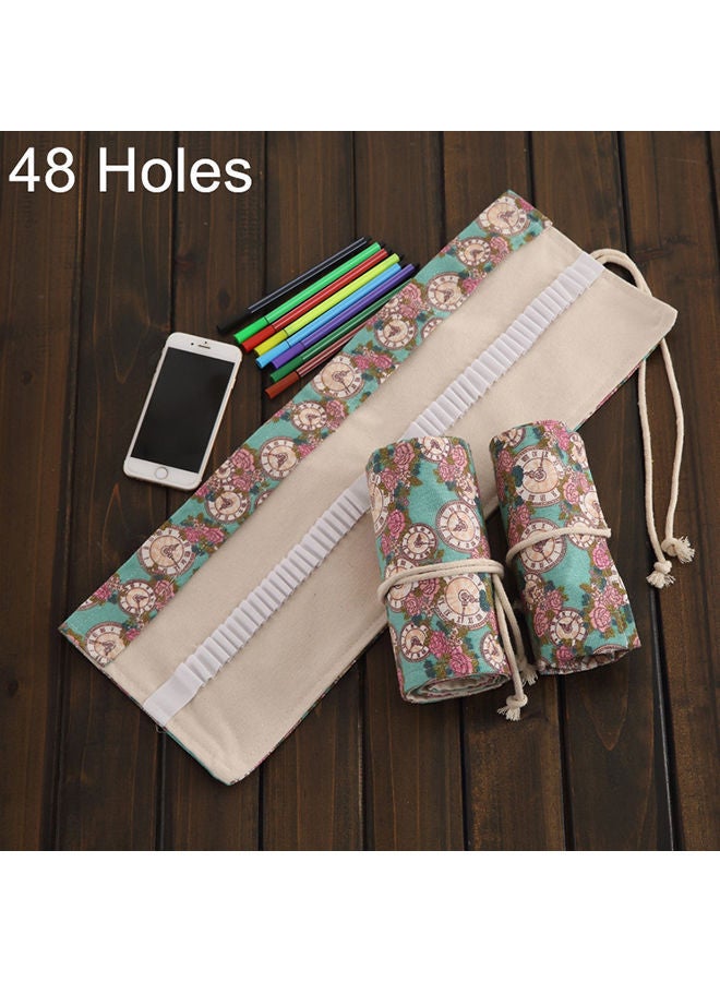 NIBEMINENT 48 Slots Rose Clock Print Pen Multicolour