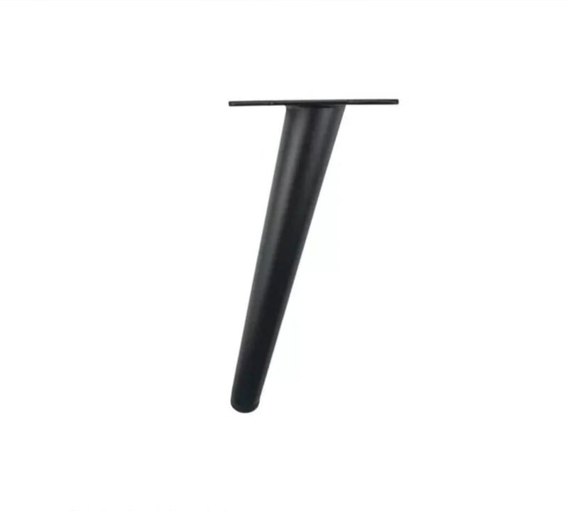 Generic Zohra Hardware Sofa Hardware Leg Sofa Furniture Black Cone Shape Sofa Leg Pack of 4 8 inches  - Image 1