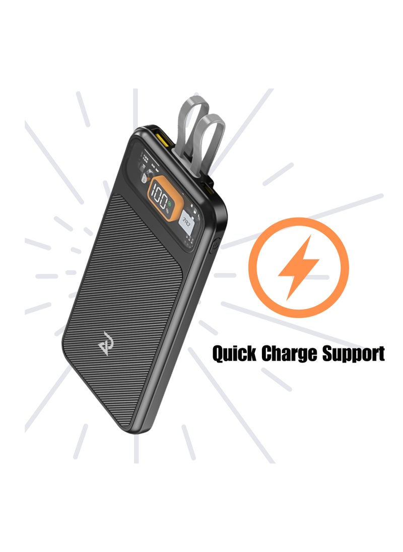 RADALIFESTYLE Power 10 Fast Charging Power Bank 25W 10000mAh & Inbuilt Cable  - Image 3