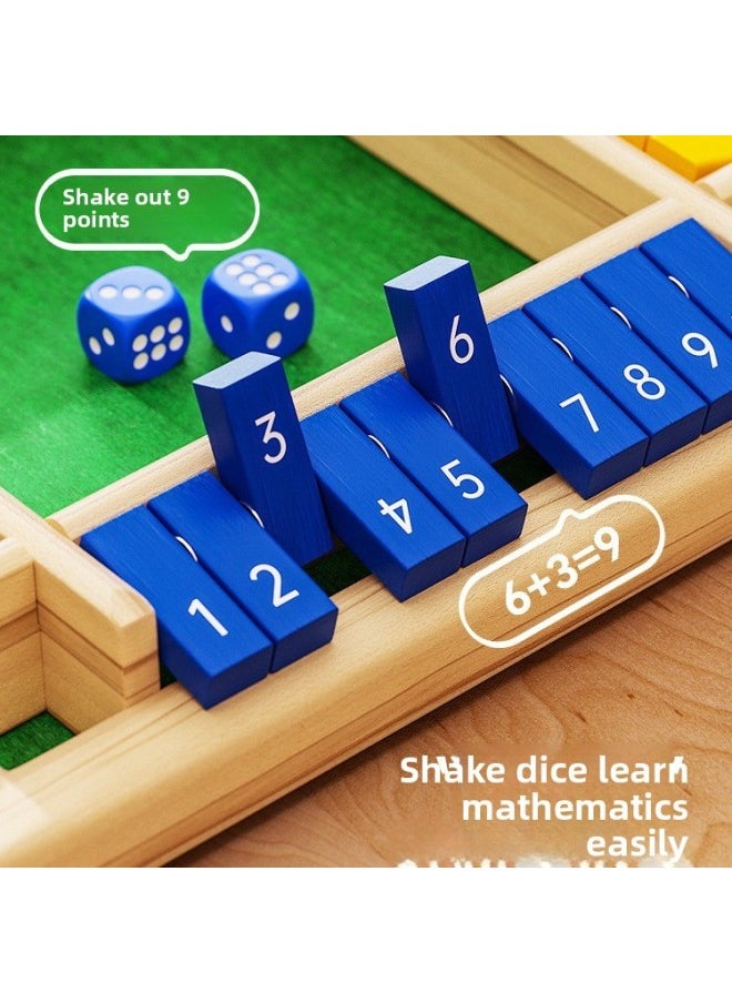 Generic - Four-sided Digital Flip Card Game Plate Children's Toy Table Game Big Class Puzzle Area Material Mathematical Thinking Training Building Blocks-Color:[four Colors] Turn-up Game - Image 1