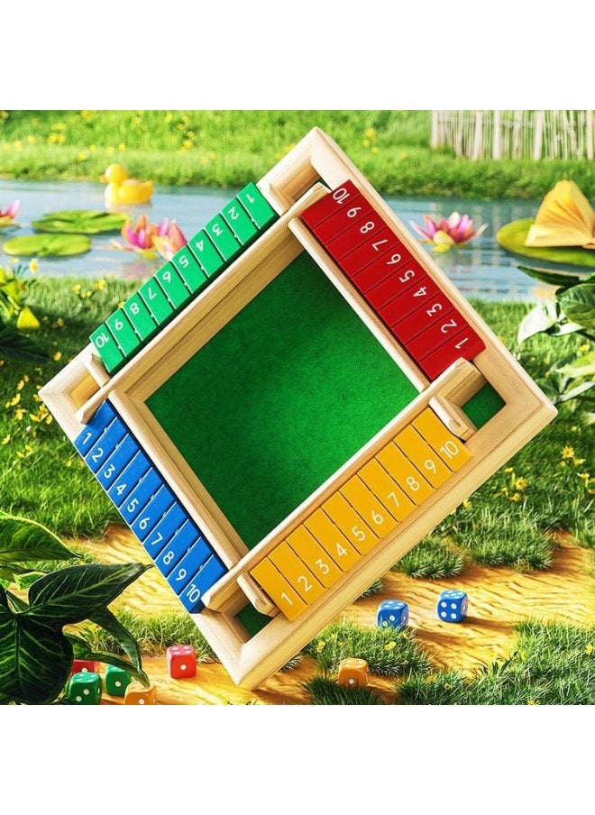 Generic - Four-sided Digital Flip Card Game Plate Children's Toy Table Game Big Class Puzzle Area Material Mathematical Thinking Training Building Blocks-Color:[four Colors] Turn-up Game - Image 1