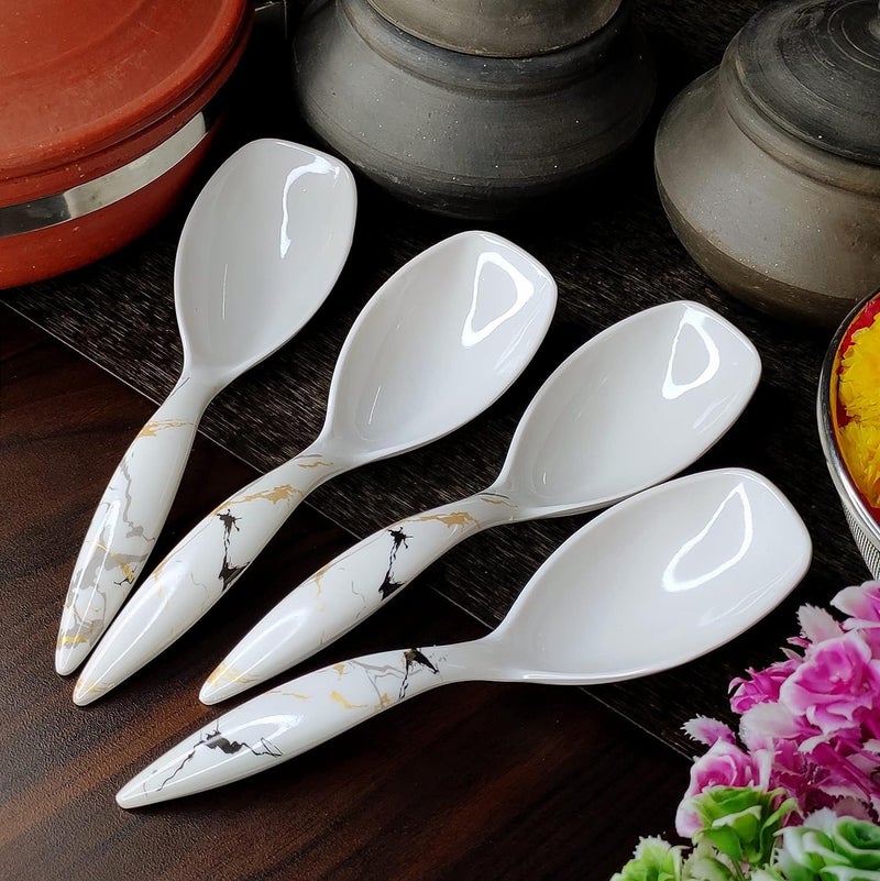 Vemlons Long Handled Serving Spoon, Table Ware, Set of 4 Piece Melamine - 24 Cm - Image 1