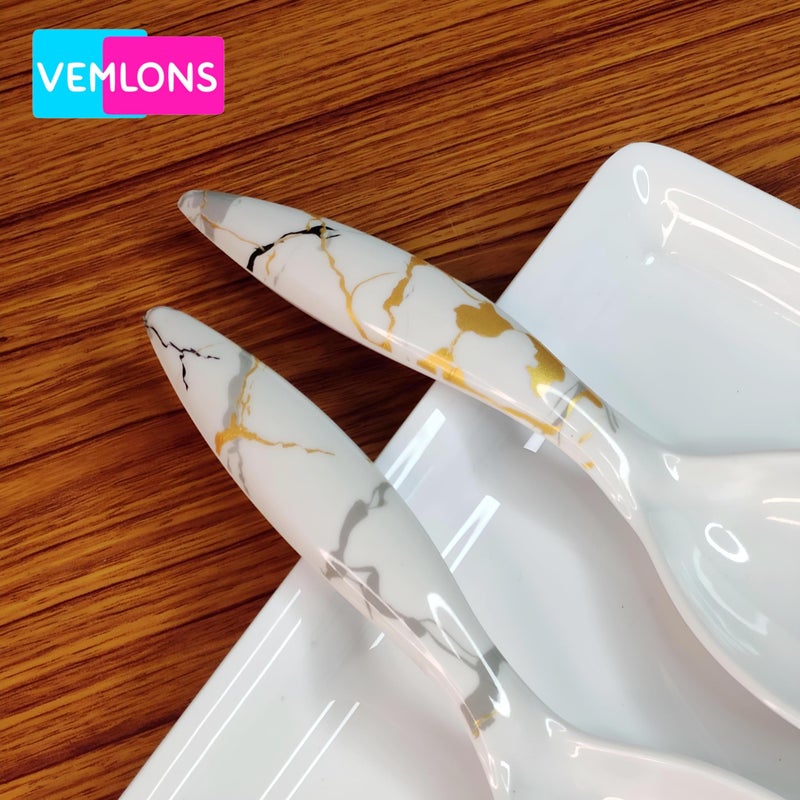 Vemlons Long Handled Serving Spoon, Table Ware, Set of 4 Piece Melamine - 24 Cm - Image 4