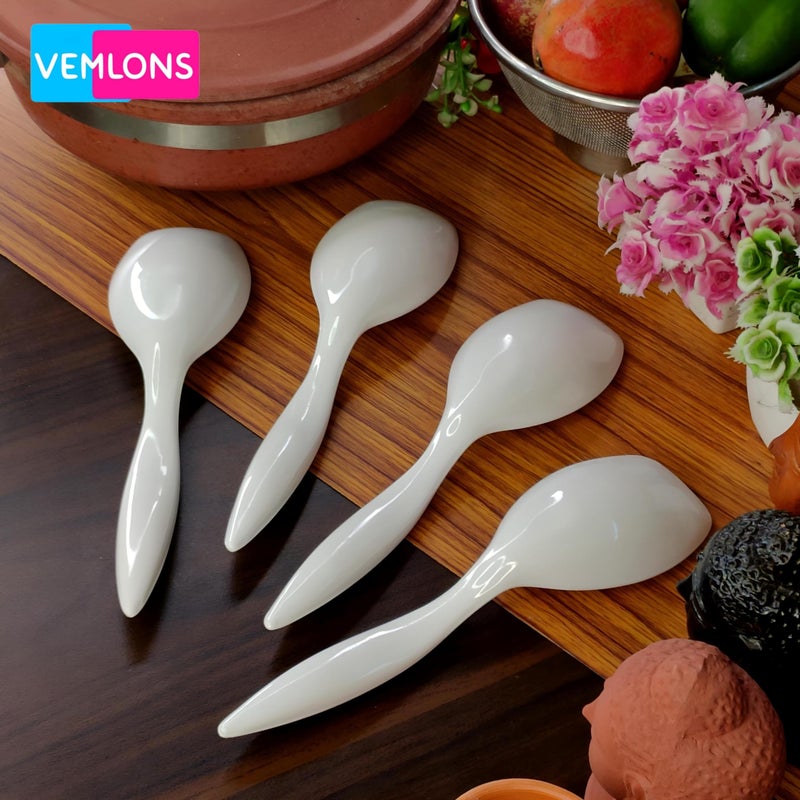 Vemlons Long Handled Serving Spoon, Table Ware, Set of 4 Piece Melamine - 24 Cm - Image 5