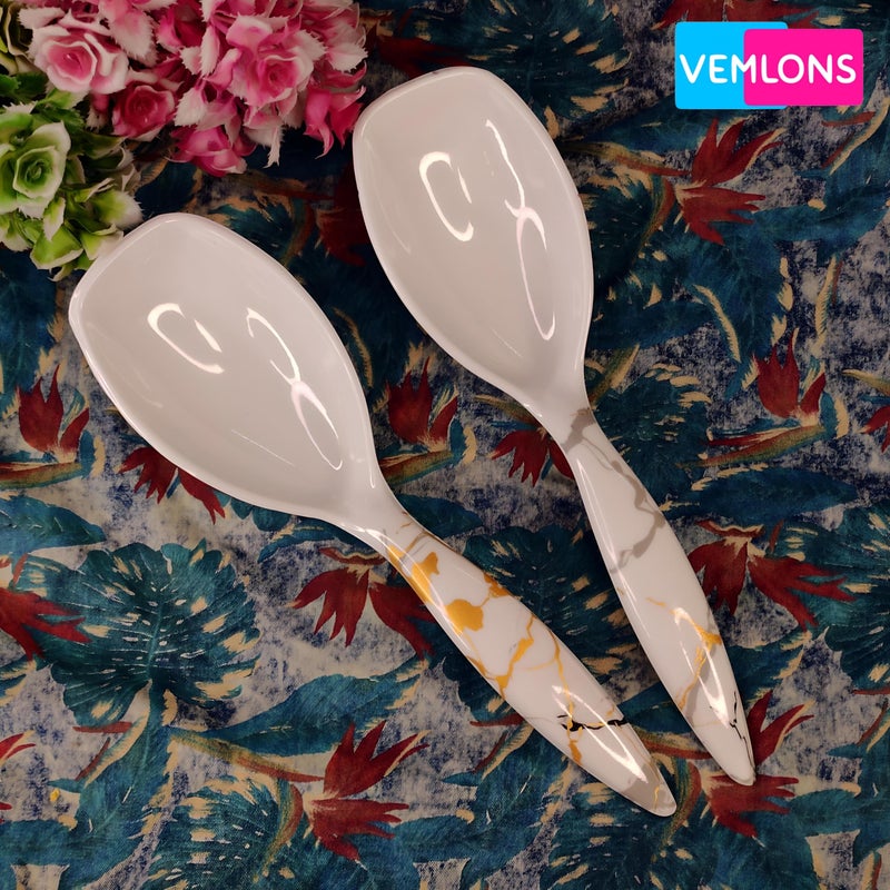 Vemlons Long Handled Serving Spoon, Table Ware, Set of 4 Piece Melamine - 24 Cm - Image 2