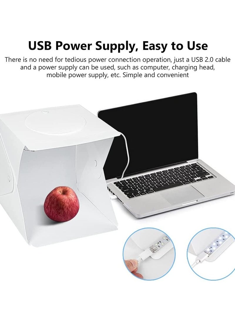 ELTRAZONE Dual LED Panel Light Box Photography Photo Studio Box Tabletop Shooting Lightbox Portable Foldable Photobox With 6 Background - Image 3