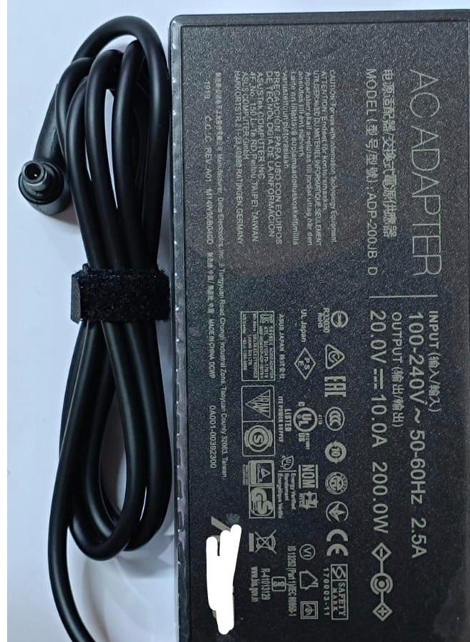 NMT 200.0W 20.0V 10.0A  6.0X3.7mm  Charger ADP-200JB D Fit for ASUS Rog Zephyrus G15 GA503QM GA503QS GA503QR Strix G15 G17 TUF A15 A17 F15 F17 Gaming Laptop Power - Image 1