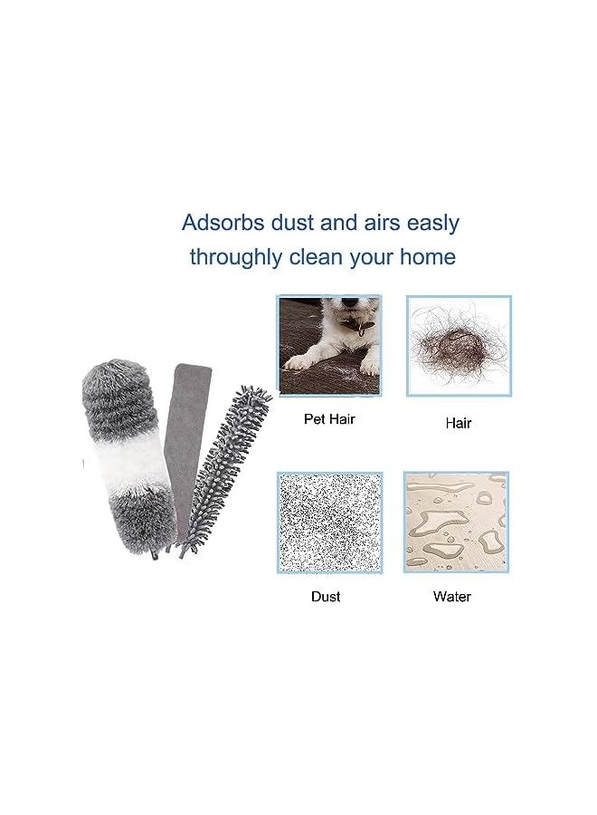 promass Microfiber Feather Duster, 5PCS Resuable Washable Bendable Cobweb Dusters with 100 Inch Extra Long Extension Pole for Cleaning Ceiling Fan, High Ceiling, Blinds, Furniture & Cars - Image 3