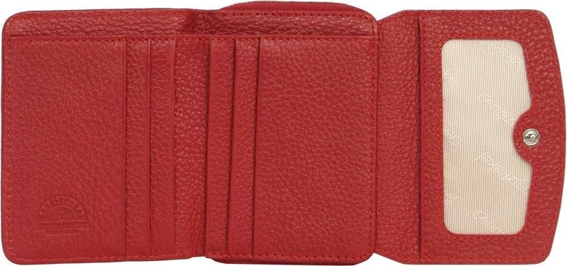 Cengiz Pakel Women's Genuine Leather Mini Horizontal Snap Wallet/Portfolio - 65288 - Red  - Image 2