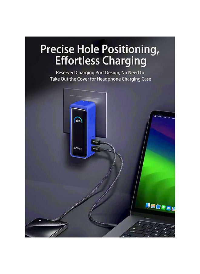 O Ozone Silicone Case for Anker Prime Power Bank 9600mAh 65W Cover,Shockproof and Scratch Protection Case,Soft Silicone Cover with Lanyard - Dark Blue - Image 3