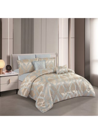 Jacquard Comforter Set With Durable And Soft Fabric Heavy Filling And A Design That Satisfies All Tastes 8 Pieces King Size - pzsku/Z14D3CAEEE7865B511EBAZ/45/_/1729696491/beb54dde-be96-47c6-a708-98e0b6e96ef8