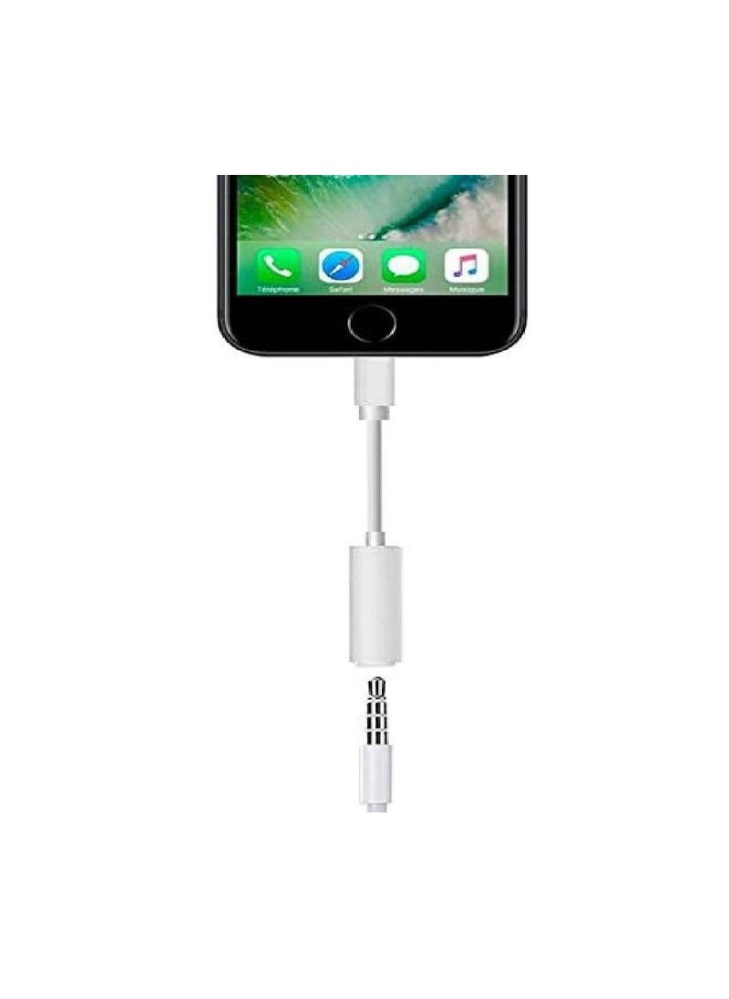 Generic - Lightning to 3.5mm  Headphone Jack Adapter White - Image 1