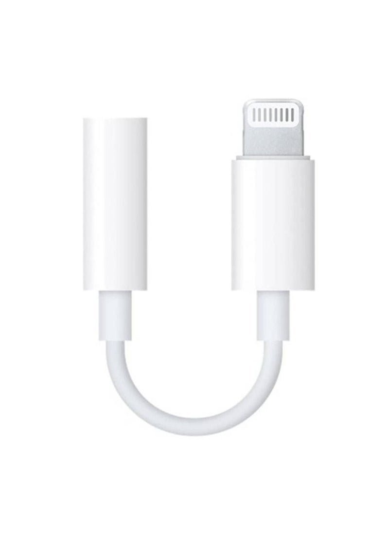 Generic - Lightning to 3.5mm  Headphone Jack Adapter White - Image 1
