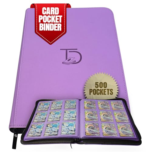 TopDeck 500 Card Binder Pro Purple Leather Nostalgic Elegance - Image 1
