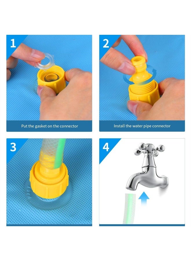 100cm Kiddie Splash Pad with Colorful Animal Design – Thickened Anti-slip Sprinkler Mat for Kids & Pets, Adjustable Spray Height, Outdoor Water Play Toy - Image 3