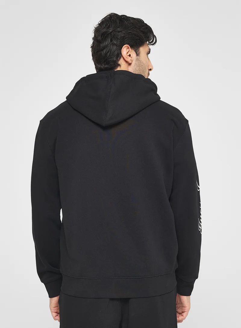 Guess Jeans Zip Script Hoodie