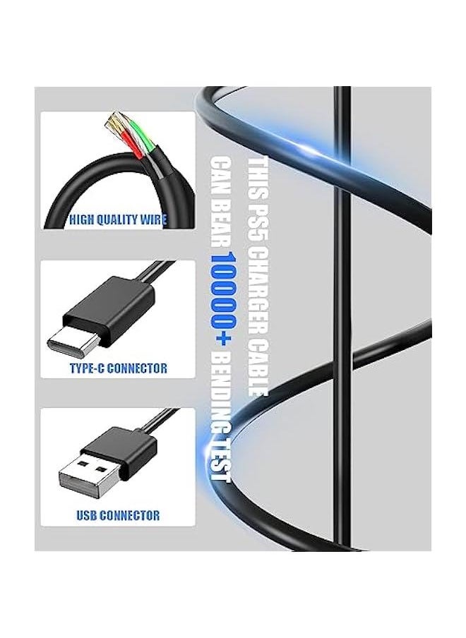 Generic - USB C Charging Cable Compatible with PS5 Controller, 2 Pack 6.6Ft Fast Charging USB Type C Charger Cord Compatible with Playstation 5 PS5 Dual Sense, Xbox Series X/Series S Controllers - Image 1