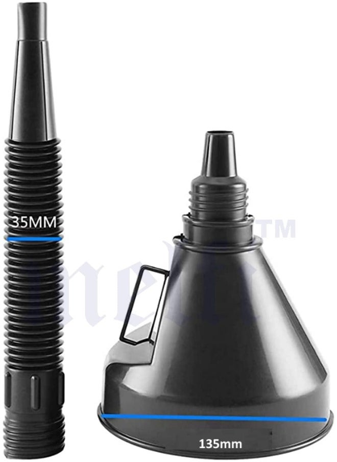 melfi Melfi Plastic Large Funnels Wide Mouth With Strainer - Oil Funnel Automotive Flexible With Hose For Cars And Motorcycles, Engine Oil, Liquid, Diesel, Kerosene And Gasoline  - Image 2