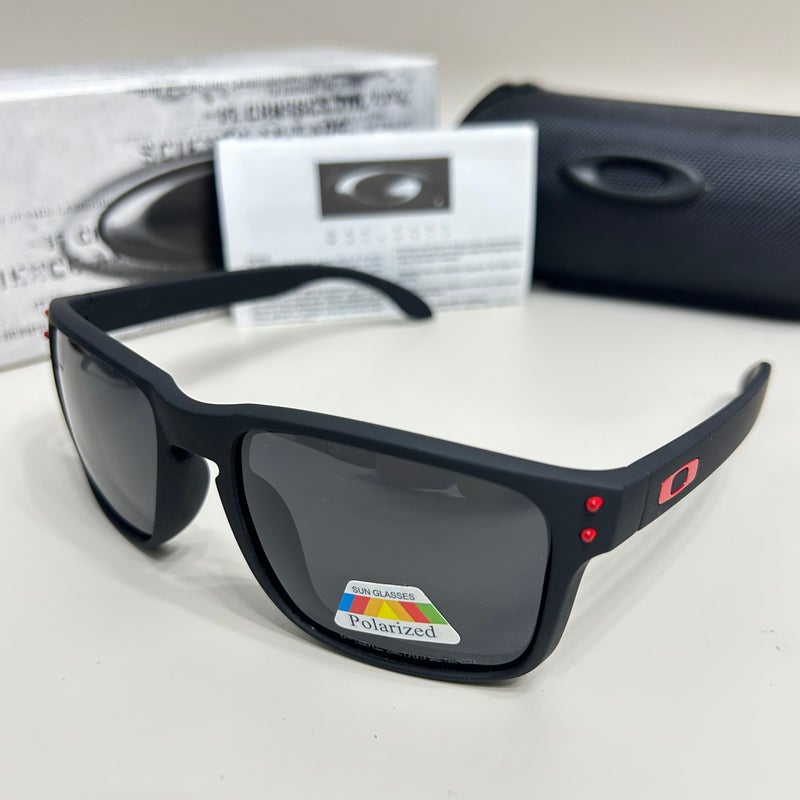 Oakley Classic Men's Sport Polarized Sunglasses Matte Black Square Frame UV400 Driving Cycling Shades - Image 1