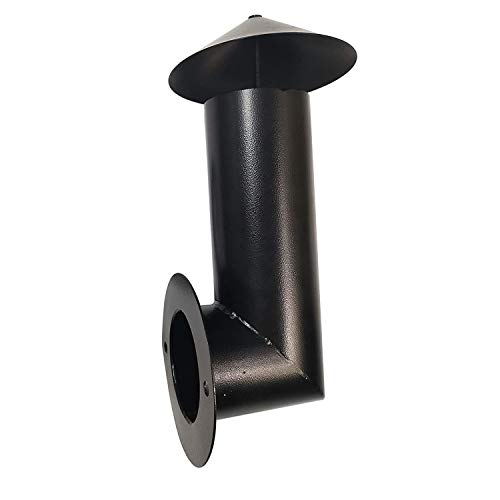 SafBbcue Pellet Grill Smoke Stack Compatible with Pit Boss, Camp Chef, Z Grills and Other Pellet Smokers Grills Chimney, Upgraded Porcelain Steel Smoke Stack Kits for Traeger Smoke Stack, Black - Image 4