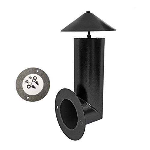 SafBbcue Pellet Grill Smoke Stack Compatible with Pit Boss, Camp Chef, Z Grills and Other Pellet Smokers Grills Chimney, Upgraded Porcelain Steel Smoke Stack Kits for Traeger Smoke Stack, Black - Image 1