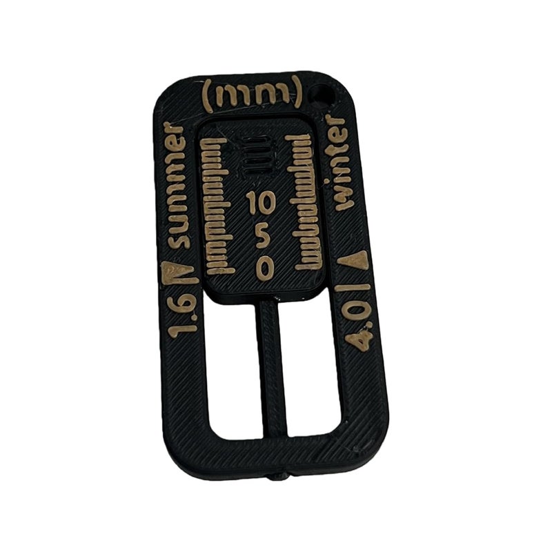 Strong ABS Tire Pattern Depth Gauge Keychain Small for Stable Tire Wear Assessment & Function ABS Tool - Image 5