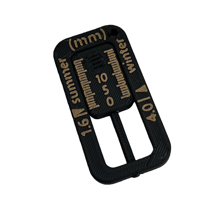 Strong ABS Tire Pattern Depth Gauge Keychain Small for Stable Tire Wear Assessment & Function ABS Tool - Image 1