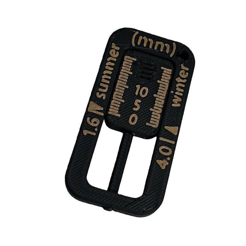 Strong ABS Tire Pattern Depth Gauge Keychain Small for Stable Tire Wear Assessment & Function ABS Tool - Image 3