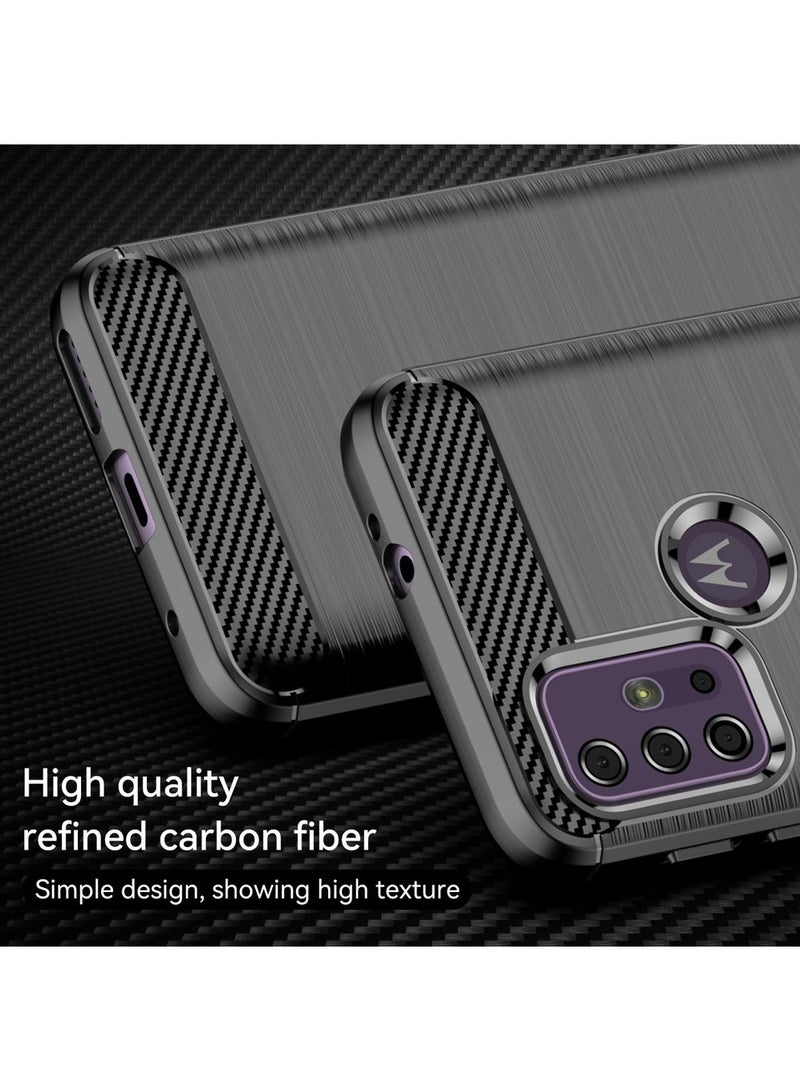 TEAM LUXURY Motorola Moto G30 Case Cover Soft TPU Carbon Fiber Texture Anti-Scratch Shockproof Phone Back Protector Accessory Ultra Slim Anti-Drop Rugged Bumper Cover for Motorola Moto G30 - Image 3