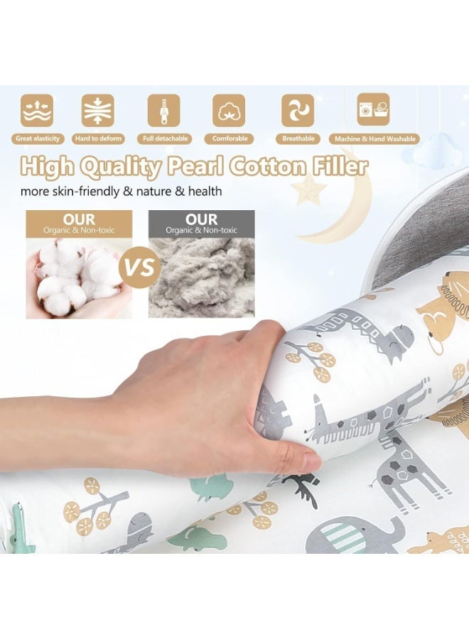 YOUWE7 Portable Baby Lounger,Baby Diaper Changing Pad, Breathable & Soft Cotton Nest Cover Infant for Dresser, Changing Table Topper Travel Outdoor, Portable Floor Seat for Home and Travel - Image 3