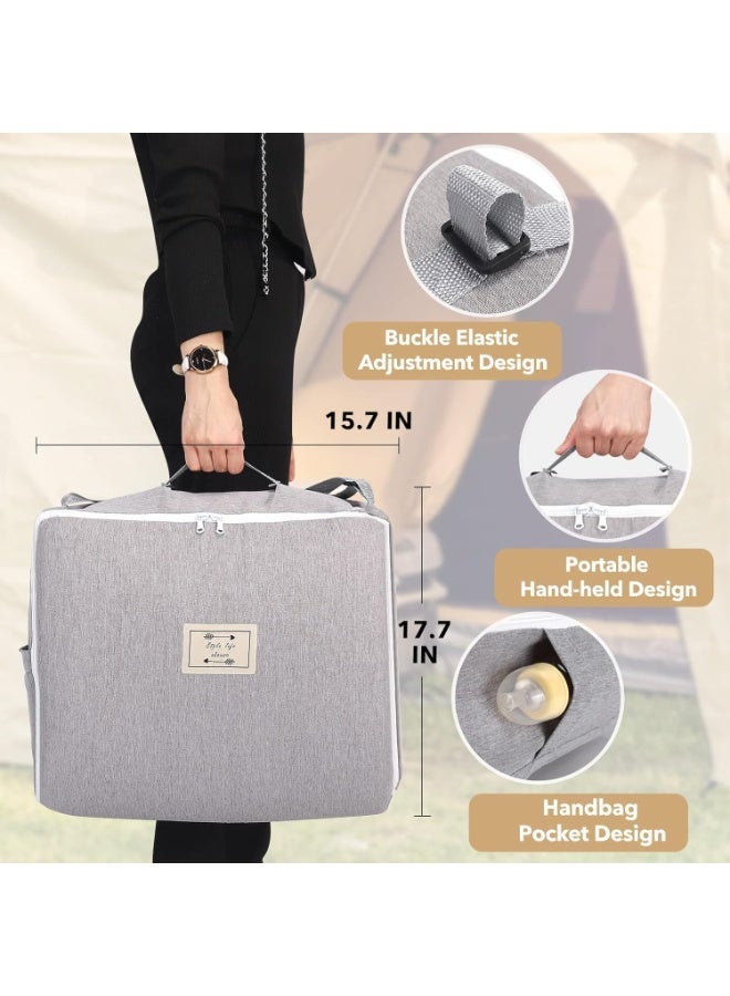 YOUWE7 Portable Baby Lounger,Baby Diaper Changing Pad, Breathable & Soft Cotton Nest Cover Infant for Dresser, Changing Table Topper Travel Outdoor, Portable Floor Seat for Home and Travel - Image 4