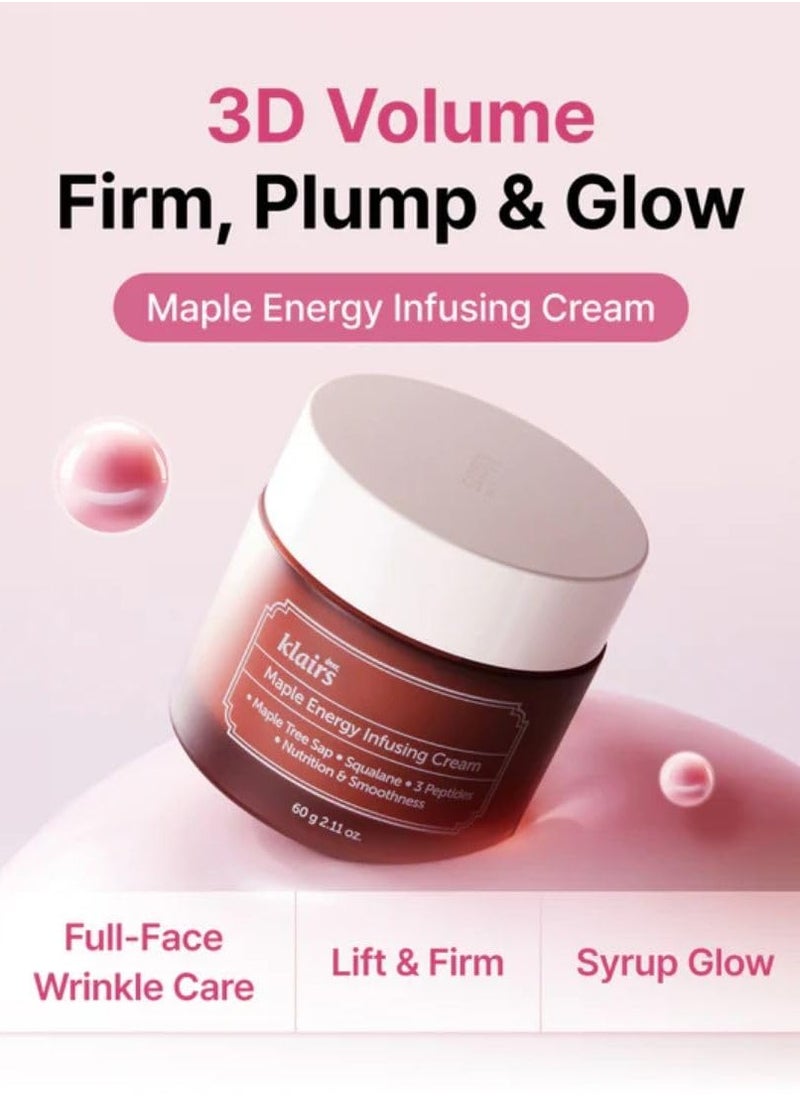 DearKlairs DearKlairs Maple Energy Infusing Cream 60g, Anti-Aging, Firming Korean Skincare, Peptide, Skin Barrier, Repair, moisturizing and hydrating, For Dry Skin  - Image 3