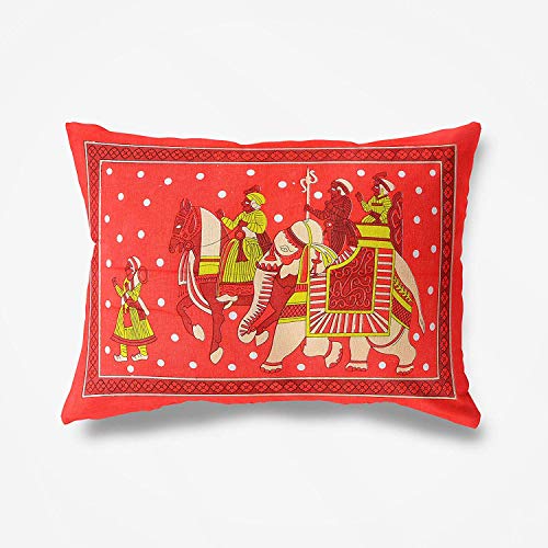 UNIBLISS 144 TC 100% Cotton Rajasthani Jaipuri Traditional Bedsheet with 2 Pillow Covers - Red - Image 3