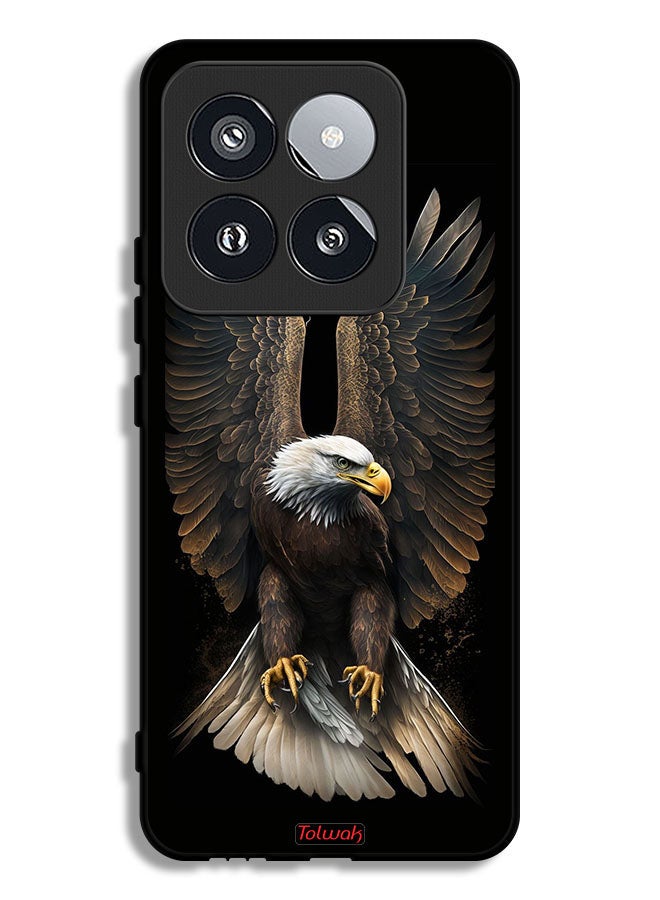 Tolwak Xiaomi 14 Pro Protective Case Cover Eagle Spread Wings - Image 1