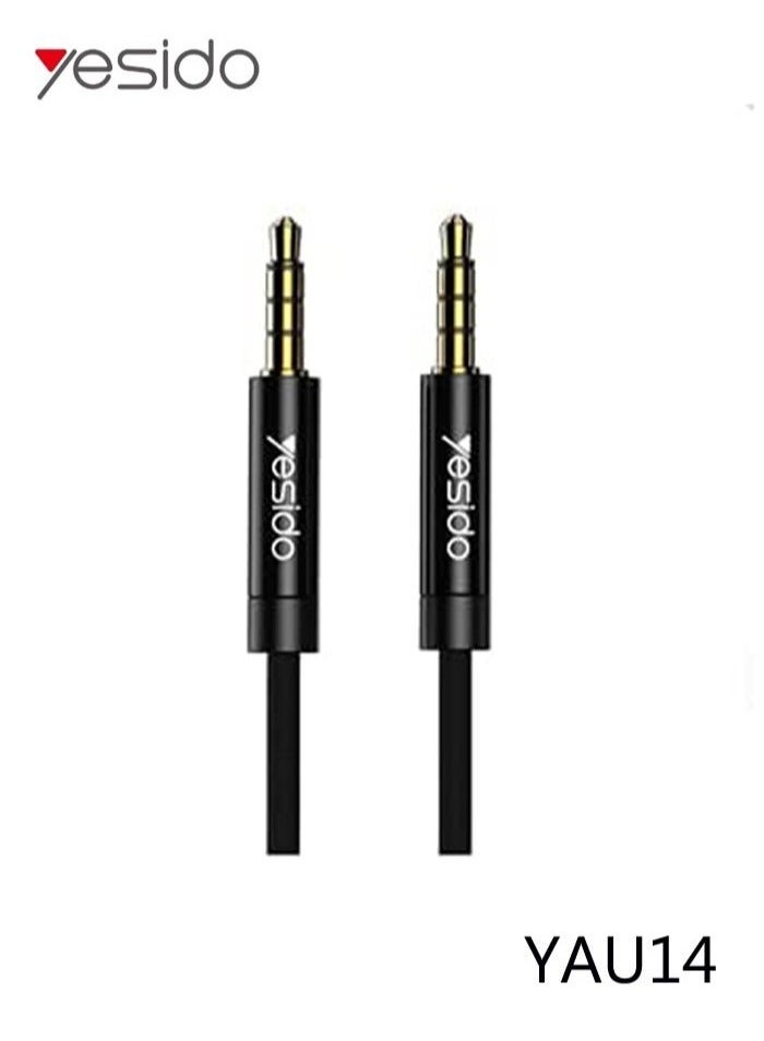 Yesido YAU14 1 Meter Nylon Braided 3.5mm to 3.5mm Audio Cable – Tangle-Free and Durable Design for Clear, High-Quality Sound Transmission - Image 1