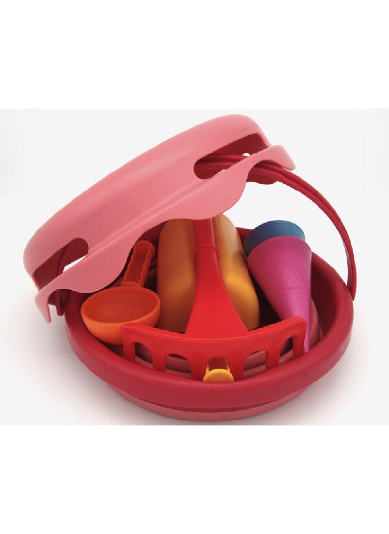CompacToys CompacToys 7In1, Red, Sand Toys is a complete set of Selected Sand Toys, Made of High-Quality Plastic, BPA Free, Elastic and Durable. It is Compact and can be carried in handbag.  - Image 4