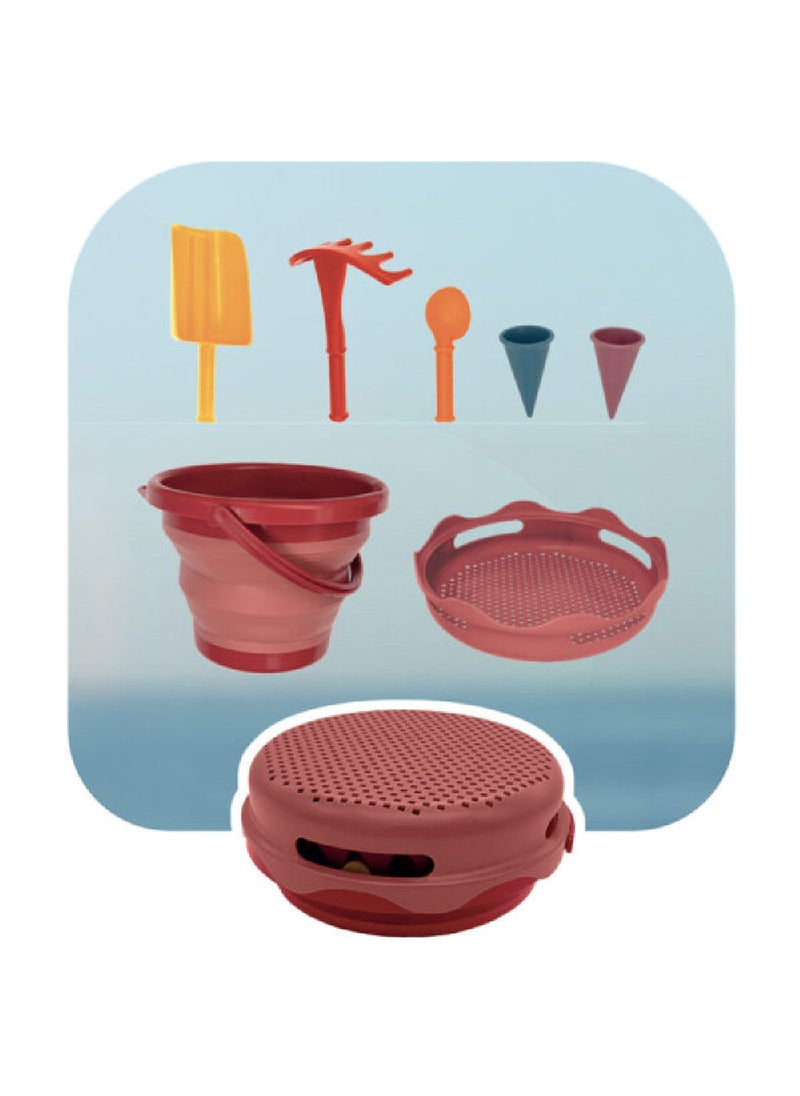 CompacToys CompacToys 7In1, Red, Sand Toys is a complete set of Selected Sand Toys, Made of High-Quality Plastic, BPA Free, Elastic and Durable. It is Compact and can be carried in handbag.  - Image 3