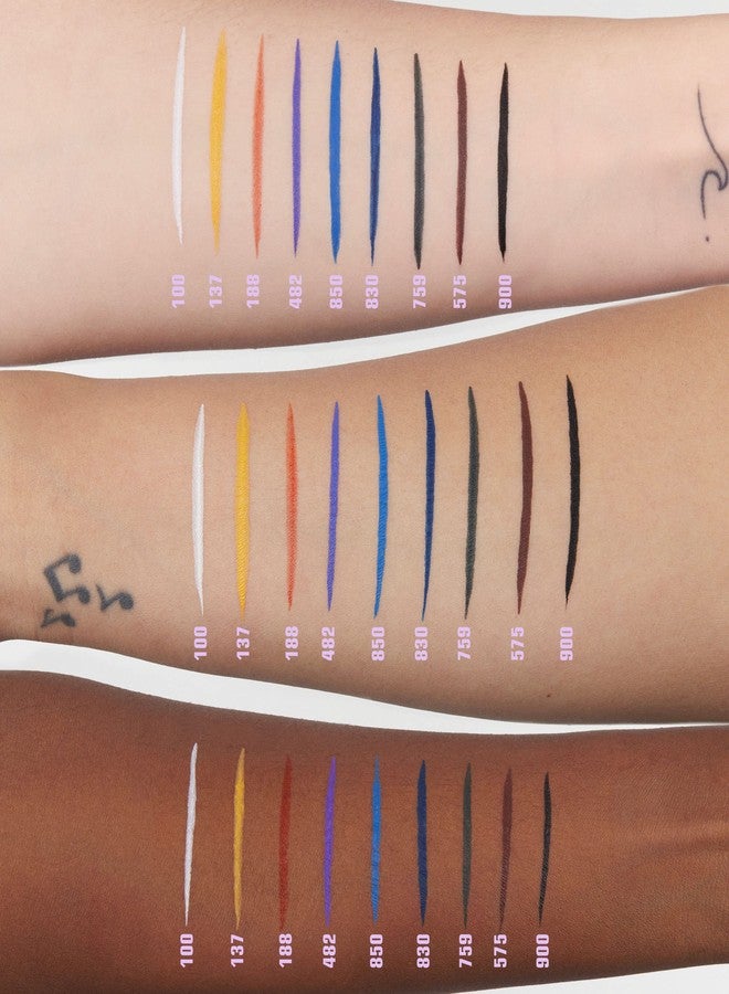 3إنا قلم تحديد العيون 3INA The Color Pen Eyeliner 100 - طرف رفيع للغاية، يدوم 14 ساعة، لون أصفر، سائل - ألوان زاهية، مطفي، مقاوم للتلطخ، مقاوم للتقشر - خالٍ من القسوة على الحيوانات، خالٍ من البارابين، مستحضرات تجميل نباتية - أبيض - Image 4