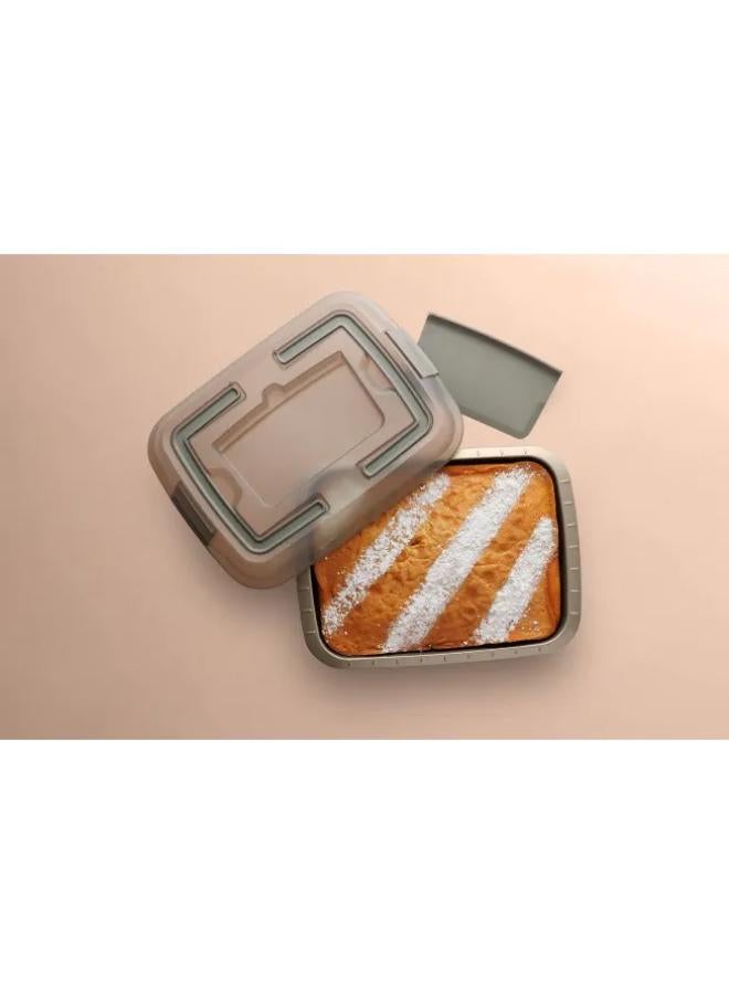 Berghoff Non-Stick Covered Cake Pan With Slicer   cm-Olive - Image 2