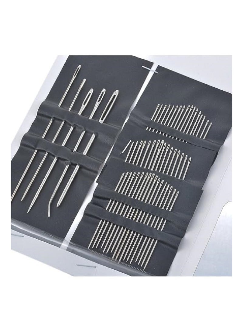 مجموعة55 إبر خياطة يدوية احترافية متعددة الأحجام والأشكال لتصليح وخياطة جميع أنواع الأقمشة، مثالية للأشغال اليدوية، إصلاح الملابس، والمشاريع المنزلية - Image 1