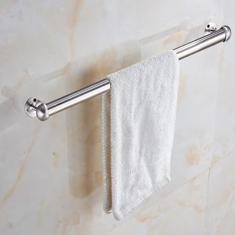 Biella 1Inch 4pcs Stainless Steel Curtain Rod Closed Brackets – Silver Ceiling & Closet Rod Supports, Rust-Resistant and Easy to Install for Home, Office, and Bathroom Curtain Pipe - Image 4