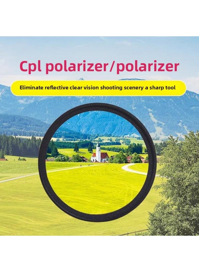 52mm Polarizer Lens Special For Mobile Phone Photography With Clip CPL Eliminate Reflective HD Filter Polarizer XK-Colour:52mm Cpl Polarizer+leather Bag+cloth  - Image 3
