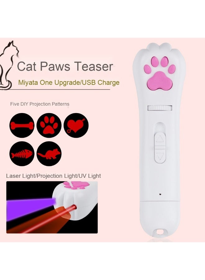 Generic - Multifunctional Laser Cat Teaser - Rechargeable with Three Lights and Five Patterns Laser Toy for Cats - Image 1