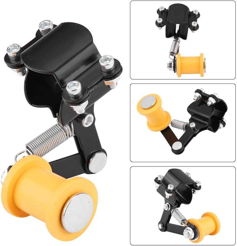 klarako Motorcycle Chain Tensioner, Universal Motorcycle Chain Tensioner Adjusters Chain Tension Bolt on Roller(Black) - Image 3