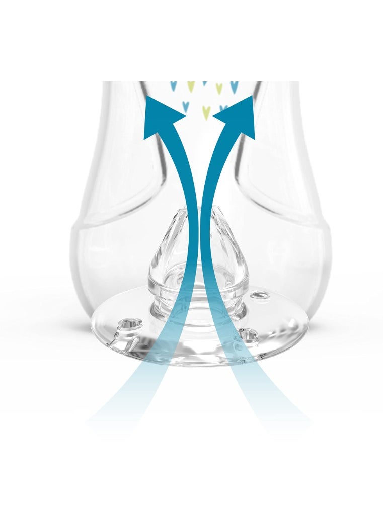 Mimic Collection Anti Colic Baby Bottles 150 Ml Ergonomic Shape and Teats Nipple Effect Bpa Free Eu Brand Italian Design Light Blue