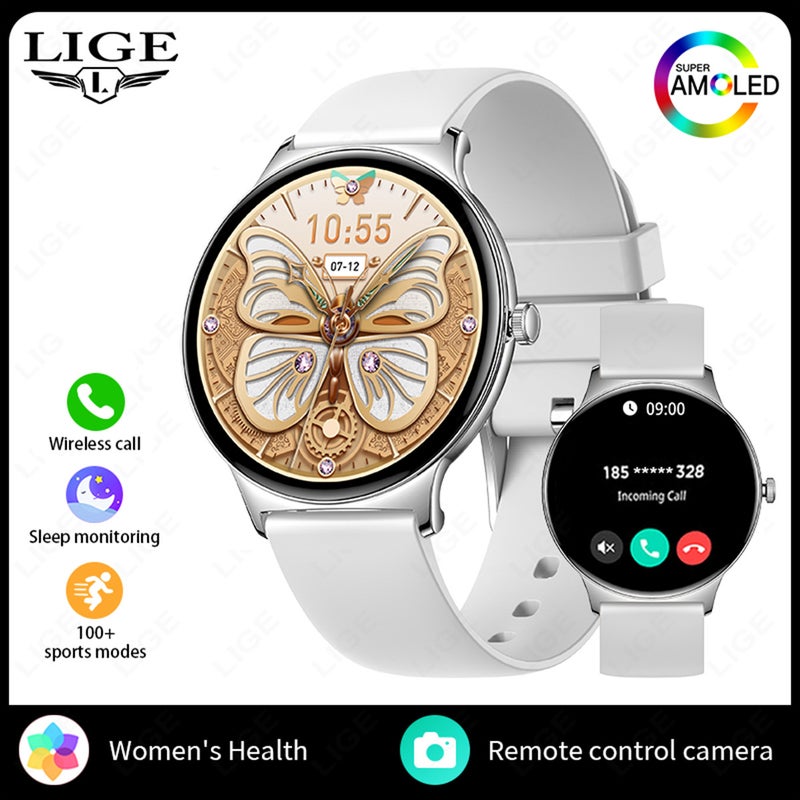 New Women'S Smart Watch Heart Rate Blood Oxygen Bluetooth Call Voice Assistant Heart Rate Pedometer Sports Watch V89 - Image 1