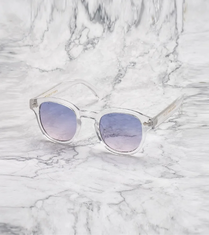 Explicit Poets Explicit Poets Unisex JOHNNY CLEAR Clear - Blue to Pink Stylish Sunglasses, 2EP58